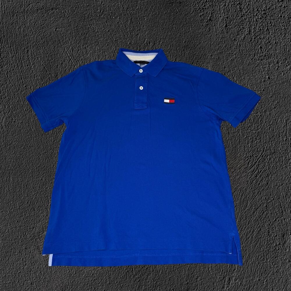 2011 Tommy Hilfiger Royal Blue Large flag Logo Polo